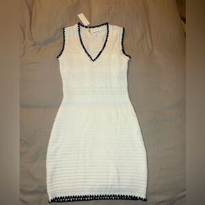 Heartloom White and Black Mini Dress